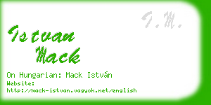 istvan mack business card