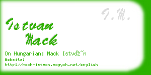 istvan mack business card